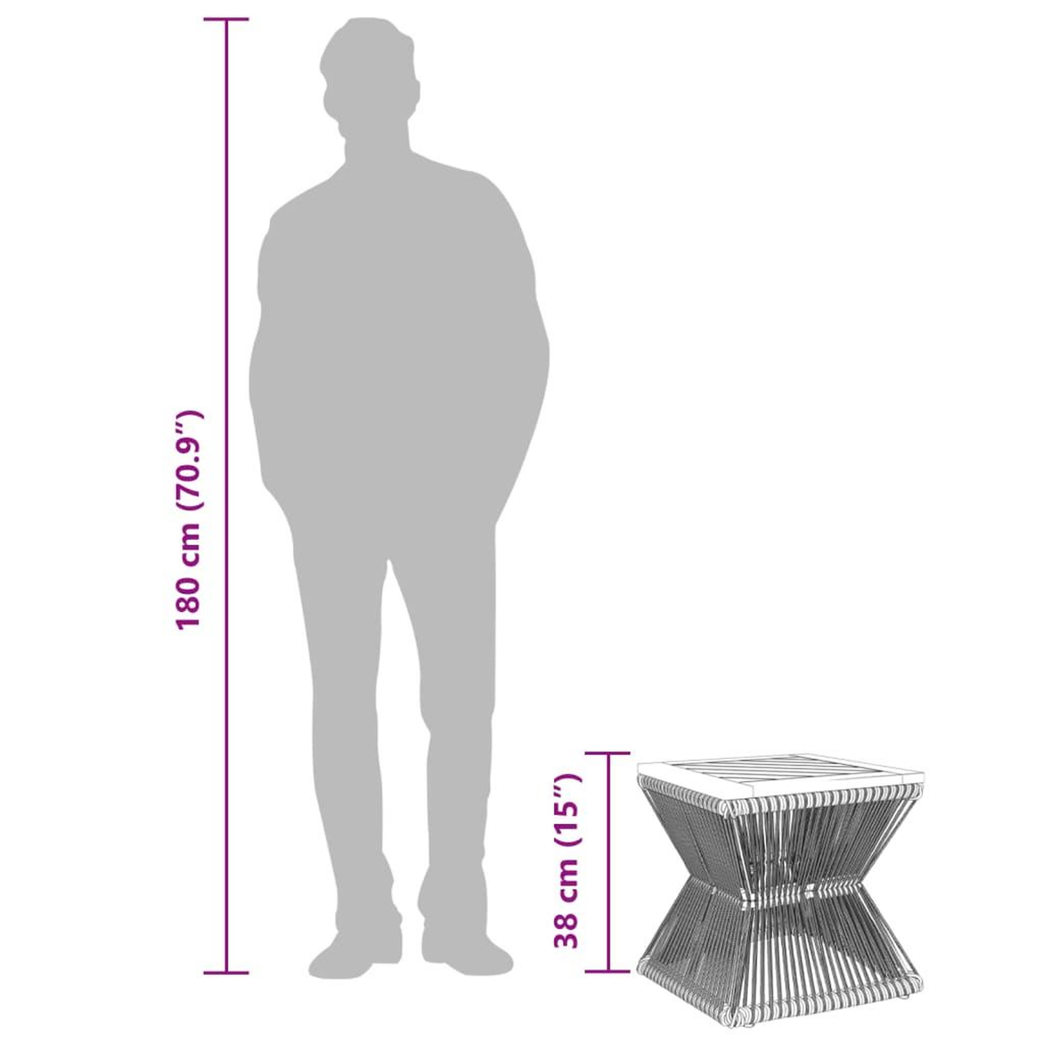 Voir la diapositive 6 : VIDAXL Table basse avec base en fil de fer noir bois d'acacia massif