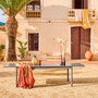 Voir la diapositive 2 : SWEEEK Table de jardin CHARLESTON extensible aluminium, 8 places, 210/300 x 100 x 75,5 cm
