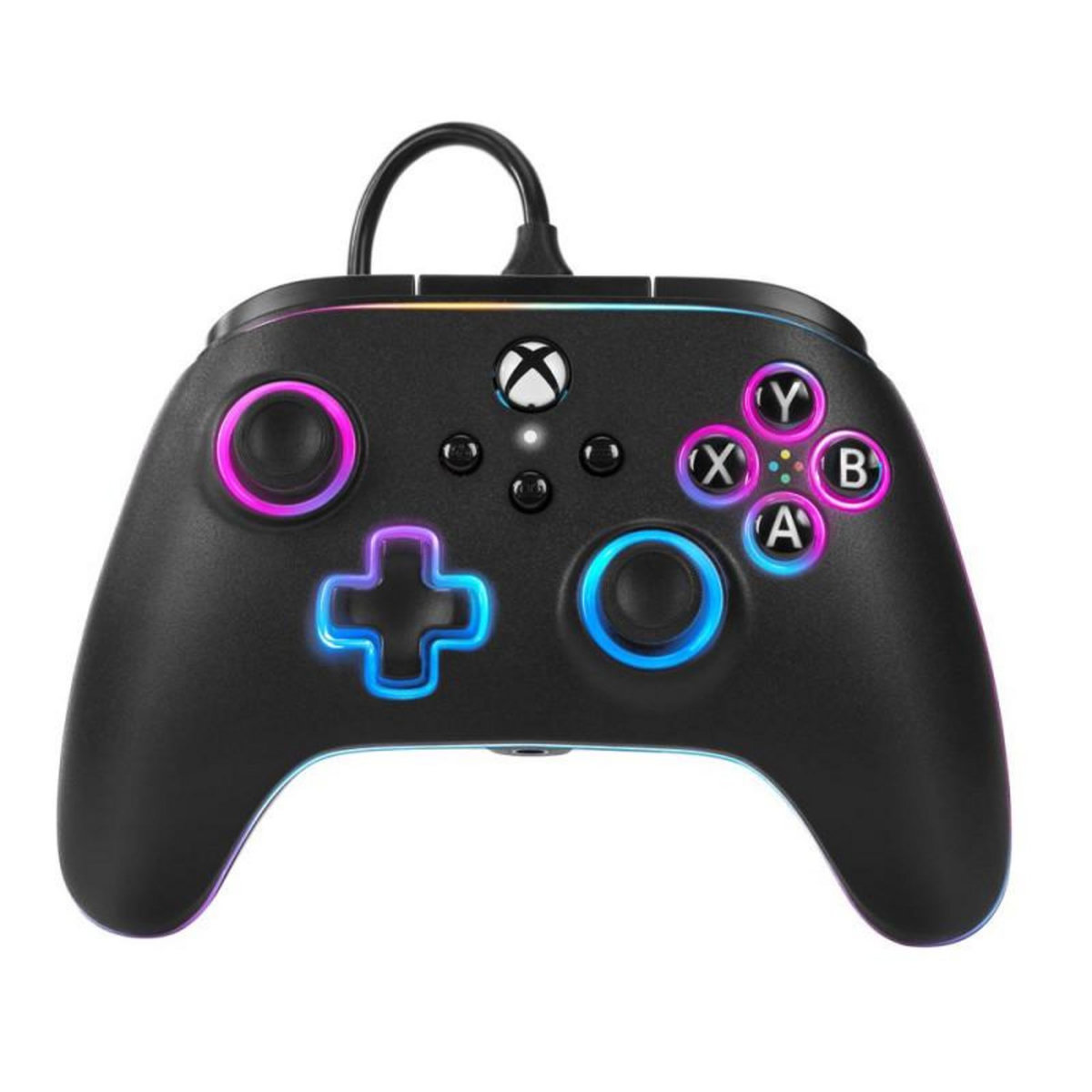 POWERA Manette filaire PowerA Lumectra Noir pour Xbox Series X + LED REB