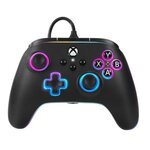 POWERA Manette filaire PowerA Lumectra Noir pour Xbox Series X + LED REB