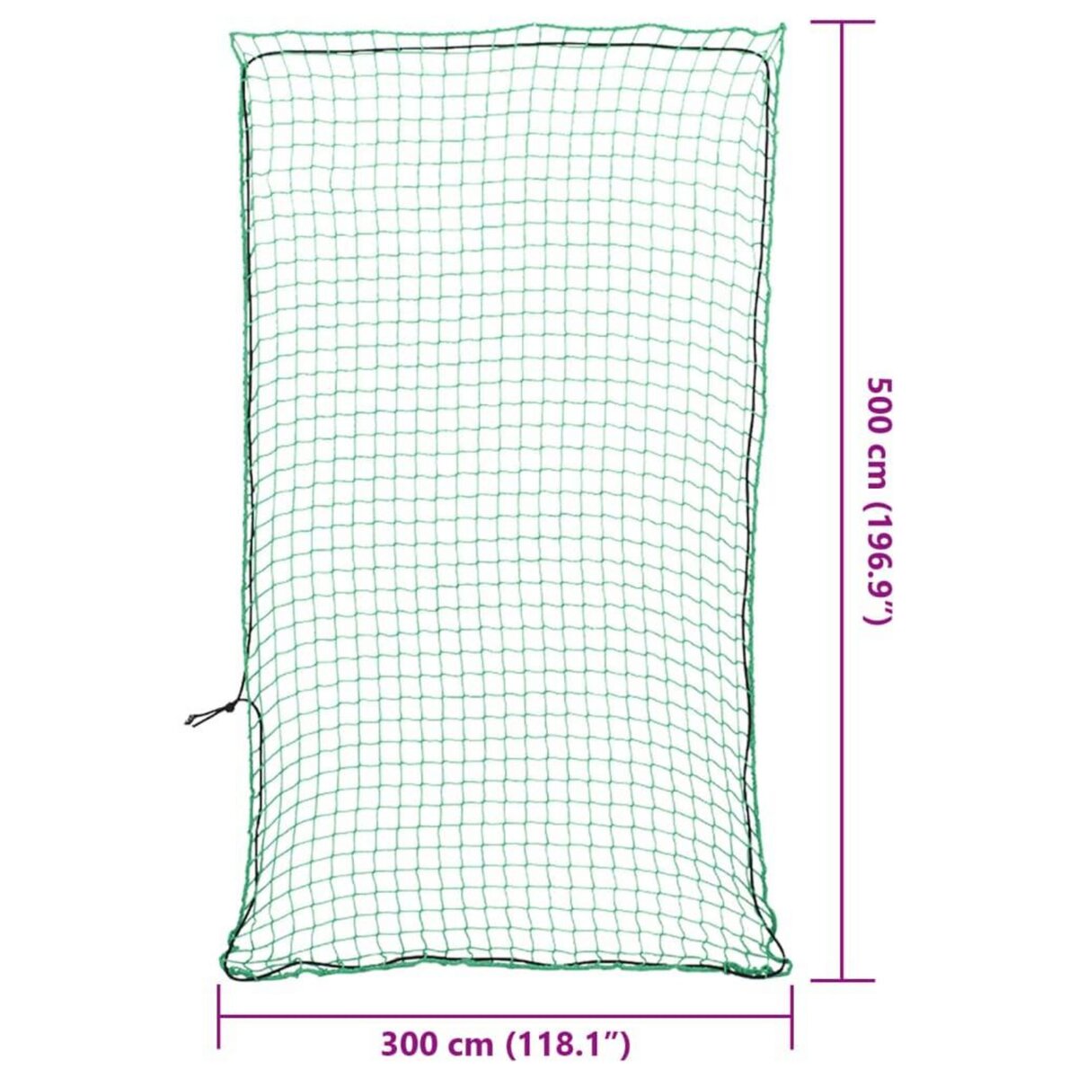 VIDAXL Filet pour remorque avec corde elastique vert 5x3 m PP