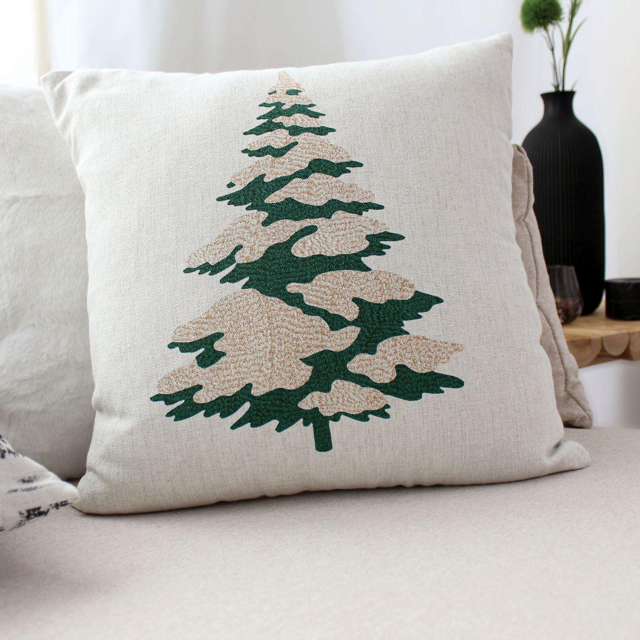 Voir la diapositive 2 : ENJOY HOME Coussin déco de noël  ebène  40x40cm multicolore