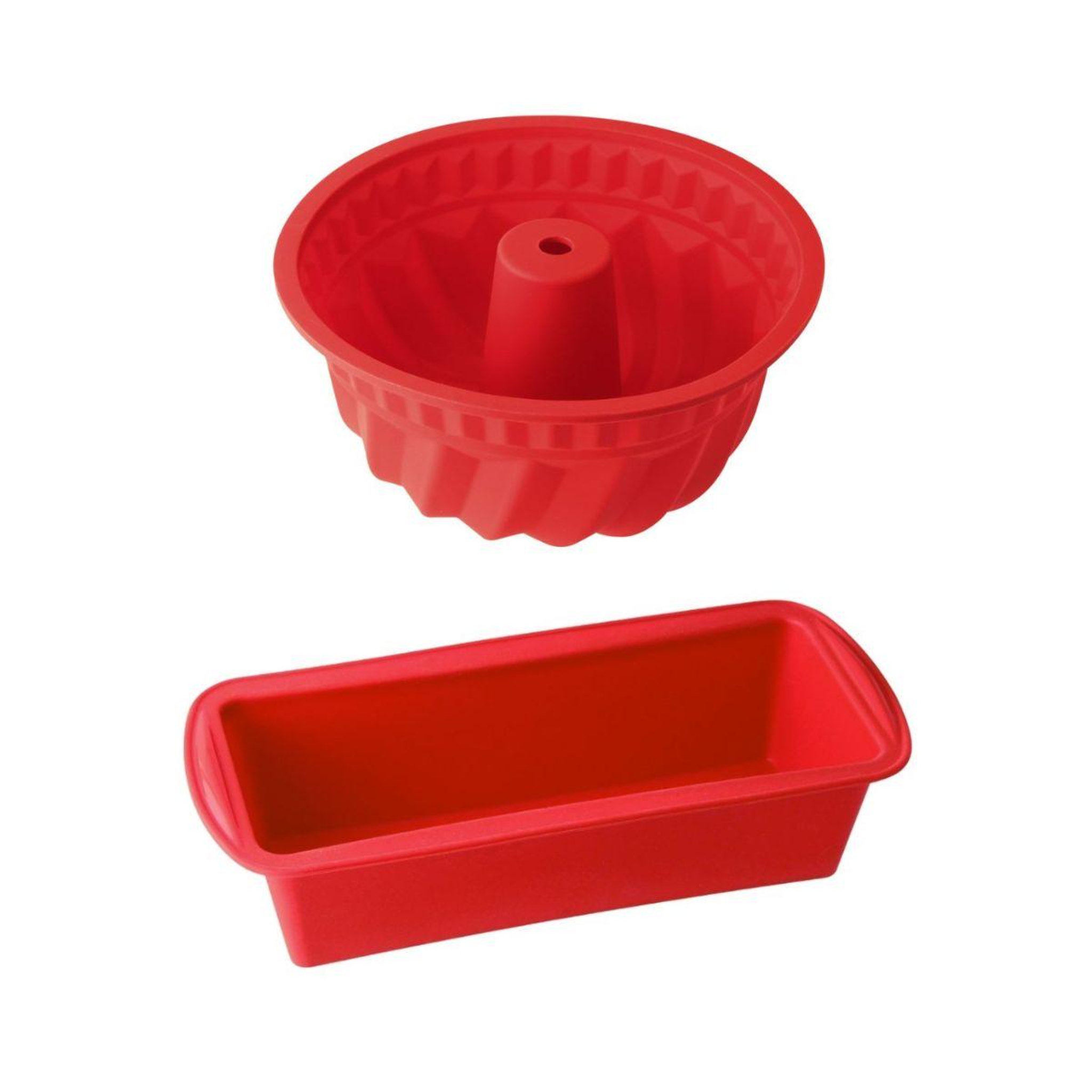 DR.OETKER Moule à kougelhopf et moule à cakes en silicone rouge dr. Oetker flexxibel love