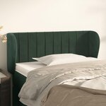 VIDAXL Tete de lit avec oreilles Vert fonce 93x23x78/88 cm Velours