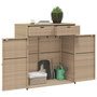 Voir la diapositive 5 : VIDAXL Armoire de rangement jardin beige 105x55x113 cm resine tressee