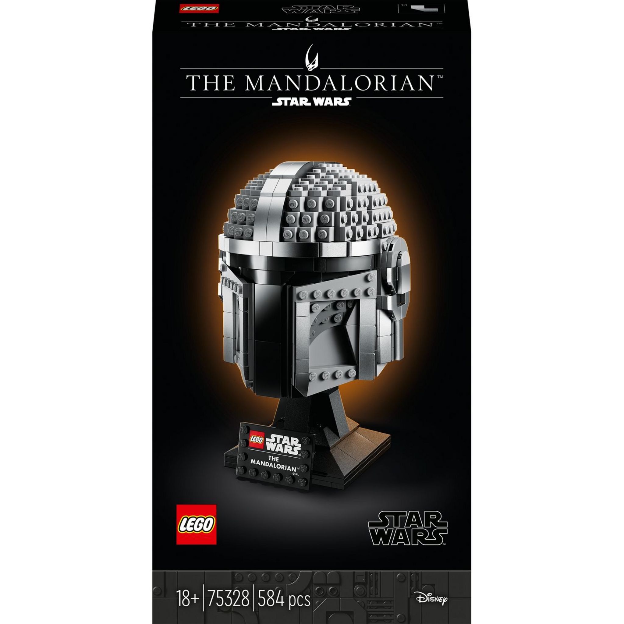 LEGO Star Wars 75328 Le Casque du Mandalorien, Maquette de Collection à Construire, Décoration et Cadeau Pour Adultes