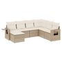 Voir la diapositive 2 : VIDAXL Salon de jardin avec coussins 7 pcs beige resine tressee