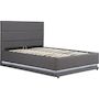 Voir la diapositive 1 : Habitat et Jardin Lit LED avec coffre  Anastasia  - 160 x 200 - Gris foncé