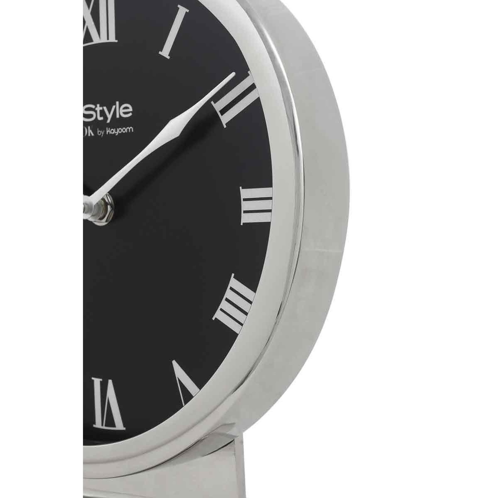 Voir la diapositive 6 : Paris Prix Horloge à Poser Vintage  Era  24cm Noir & Argent