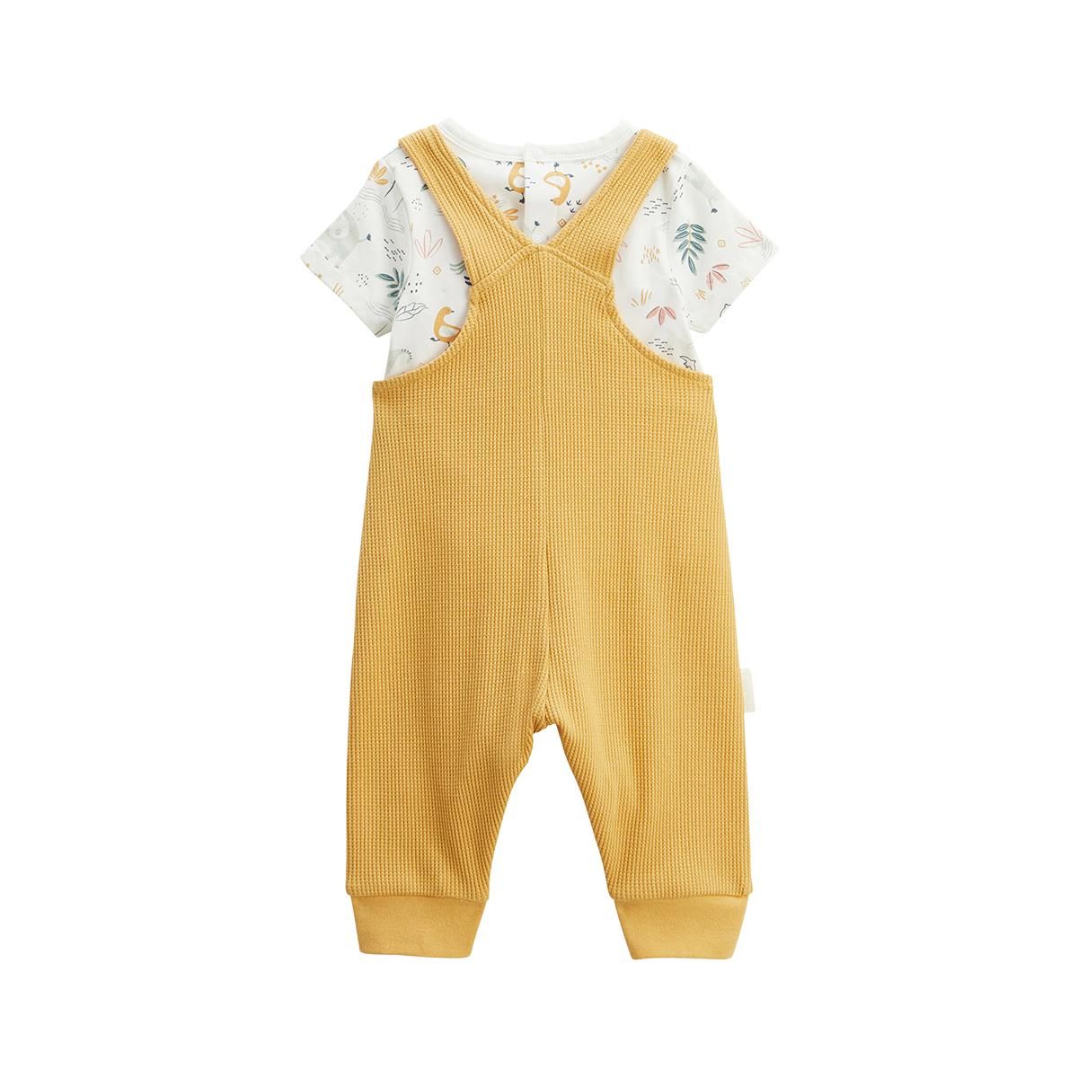 Petit Béguin Ensemble salopette bébé et t-shirt Hawaiki