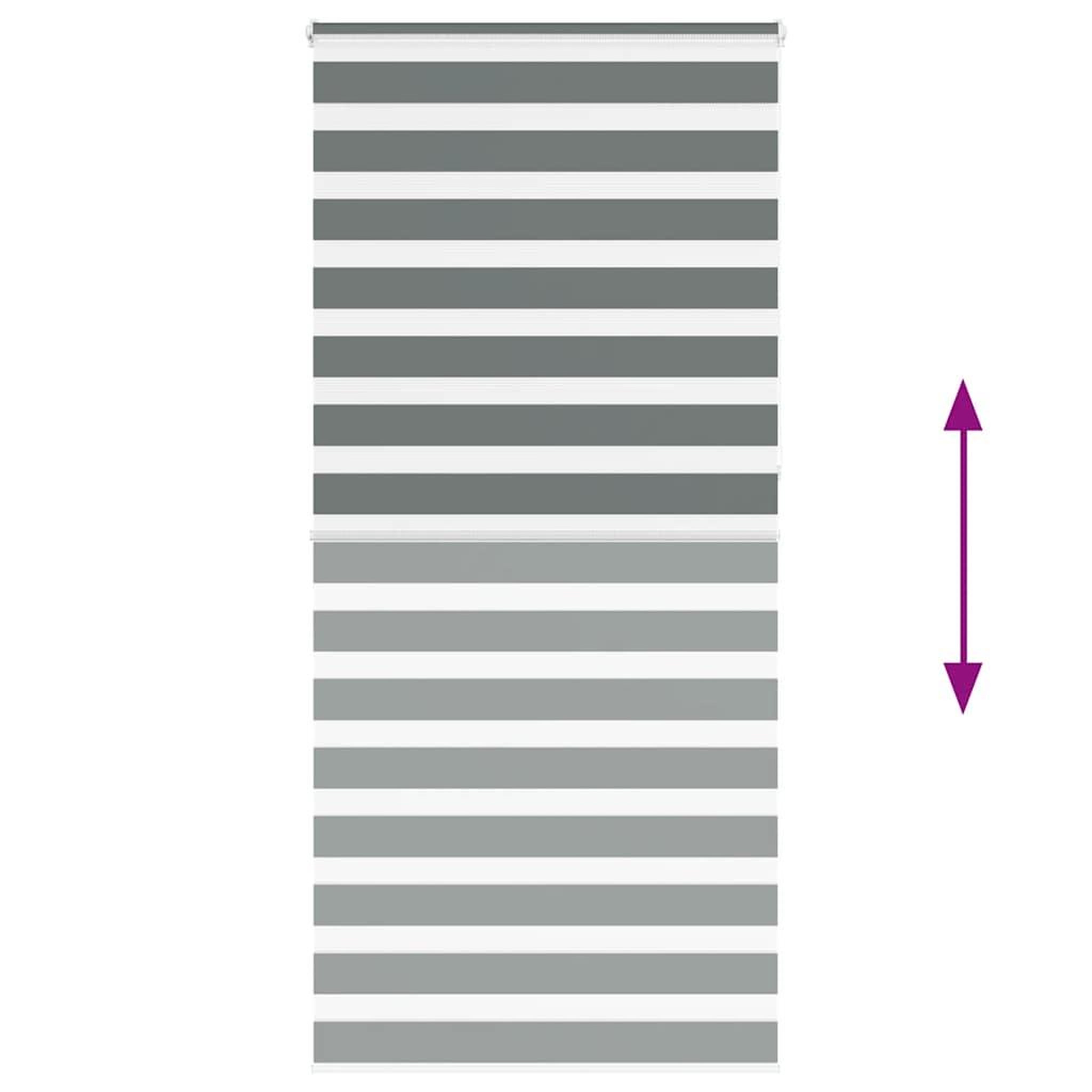Voir la diapositive 5 : VIDAXL Store zebre gris fonce largeur du tissu 110,9 cm polyester