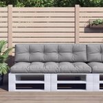 VIDAXL Coussins de palette lot de 2 gris tissu