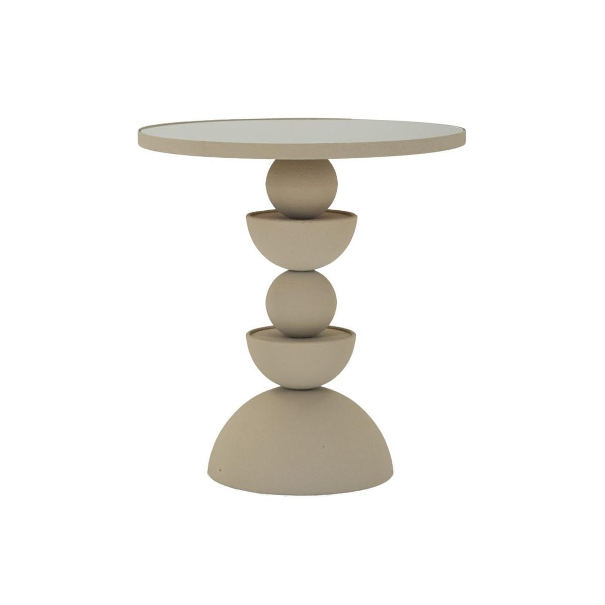 Paris Prix Table d'Appoint Miroir  Dune  42cm Crème