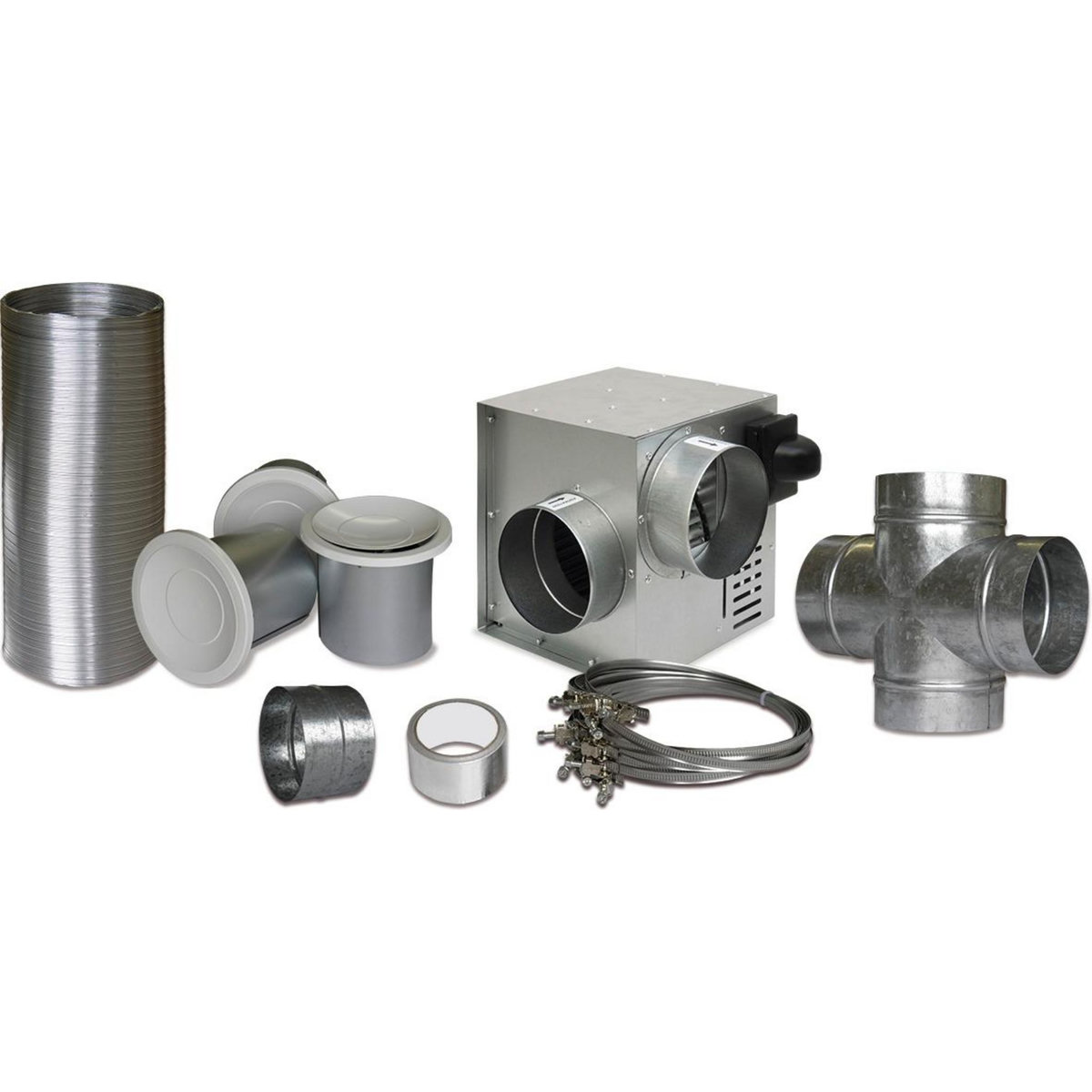 DMO Kit de distribution d'air chaud DMO, débit de 400 m3/h, 3 bouches d'air