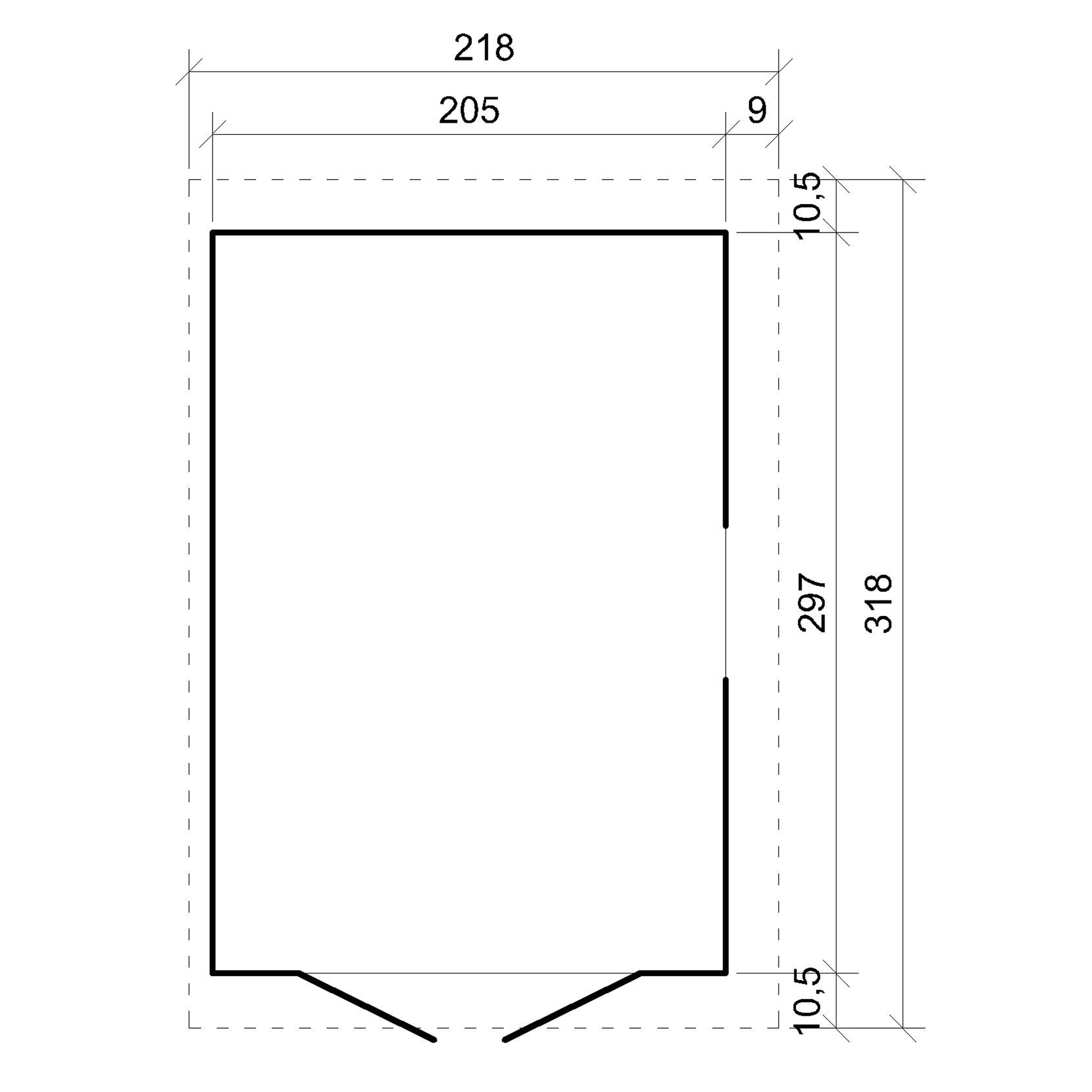 Voir la diapositive 5 : TIMBELA Abri de Jardin en Bois avec paroi latérale - 6 m2 M339A