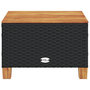 Voir la diapositive 4 : VIDAXL Table de jardin noir 55x55x36 cm resine tressee et bois acacia