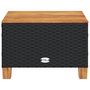 Voir la diapositive 4 : VIDAXL Table de jardin noir 55x55x36 cm resine tressee et bois acacia