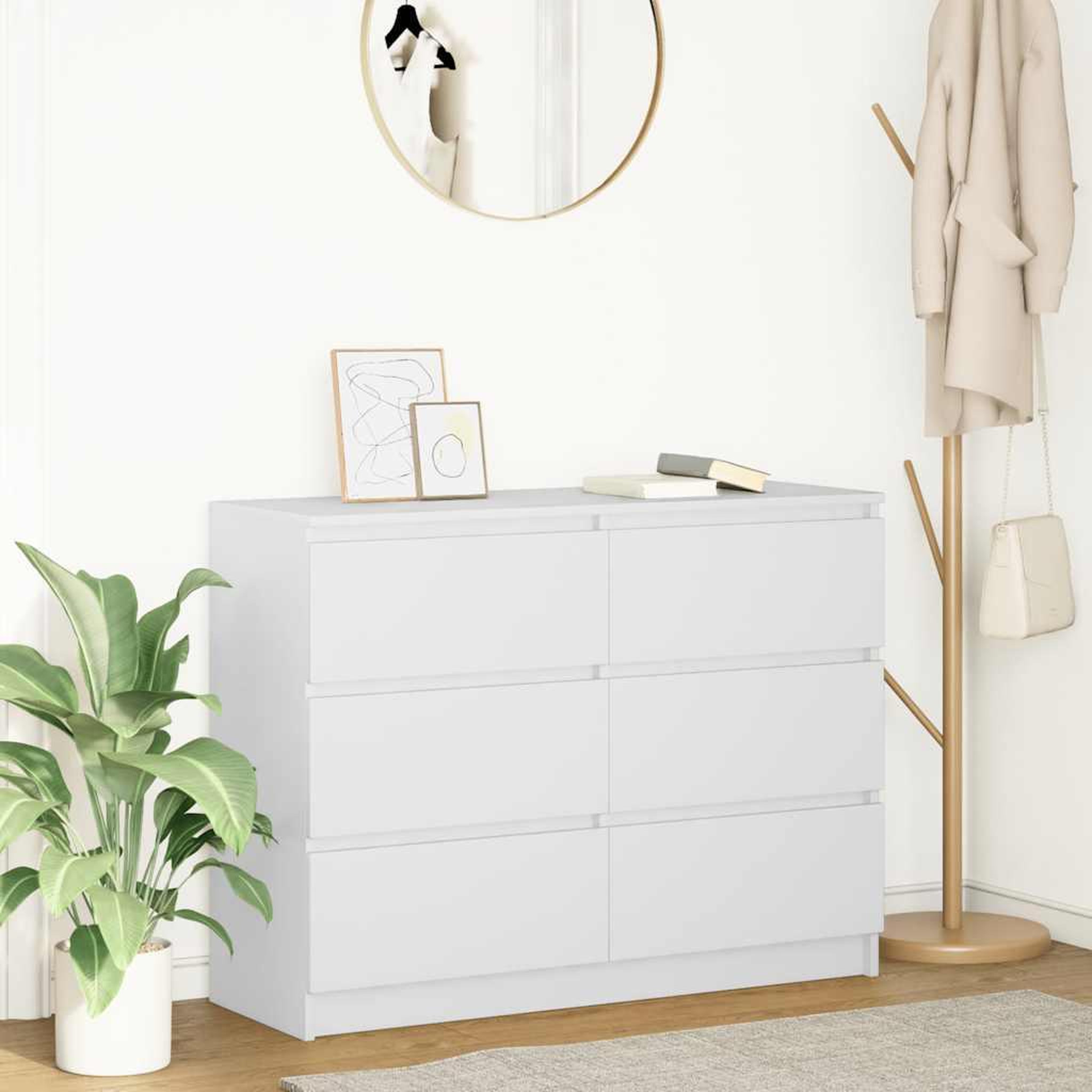 VIDAXL Buffet blanc 100x35x76 cm bois d'ingenierie