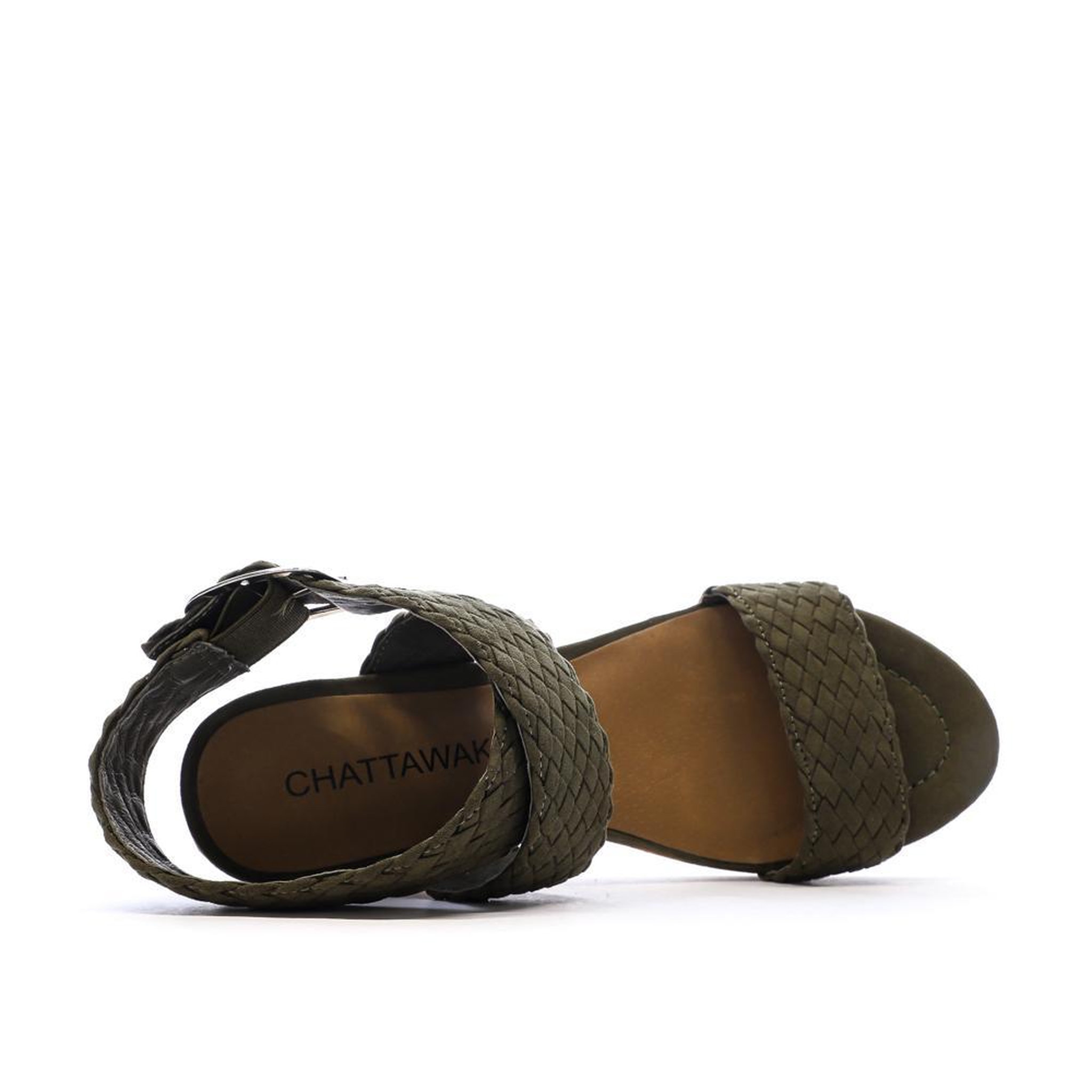 Voir la diapositive 4 : CHATTAWAK Sandales Kaki Femme Chattawak Summer KIRA