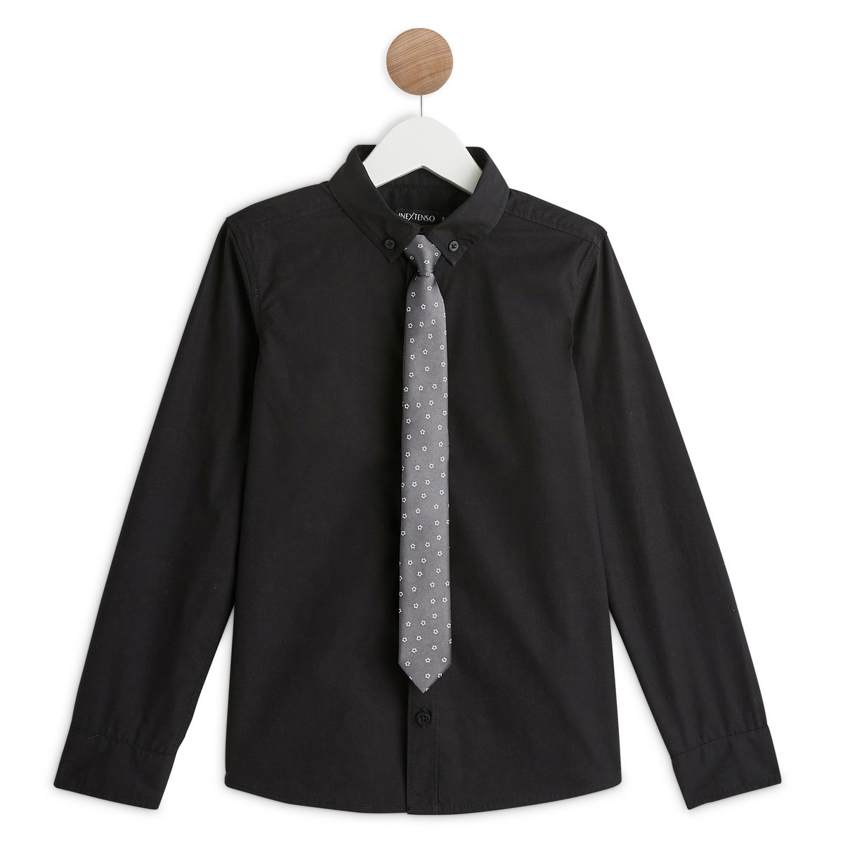 IN EXTENSO Chemise manches longues + cravate garçon