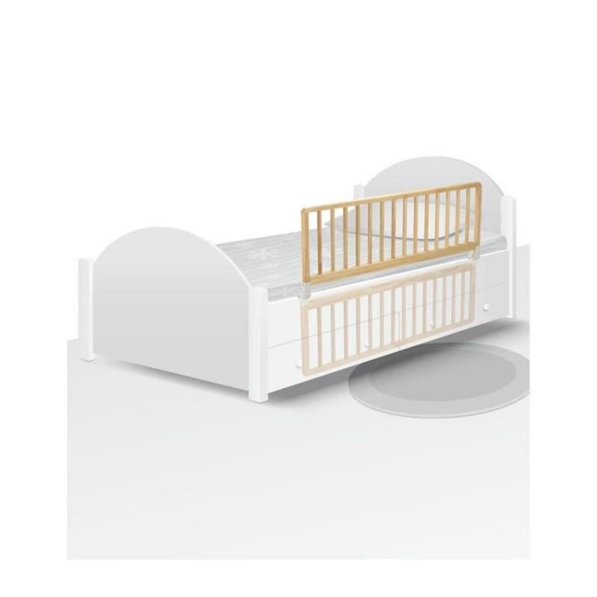 SAFETY 1ST SAFETY 1ST, Barriere de lit bois naturel, 110 cm compatible lits supérieur a 160 cm, éco responsable, bois FSC 100%