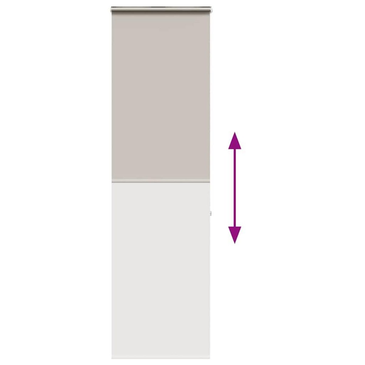 VIDAXL Store enrouleur de douche avec cassette largeur du tissu 76 cm