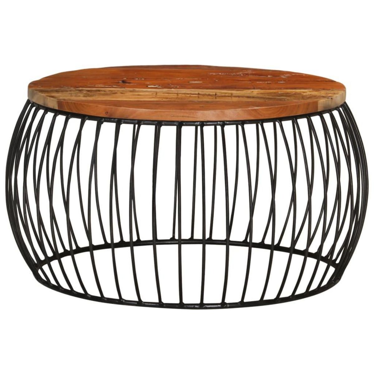 VIDAXL Table basse Ø68 cm Bois de recuperation solide