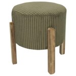 The Home Deco Factory Tabouret côtelé vert