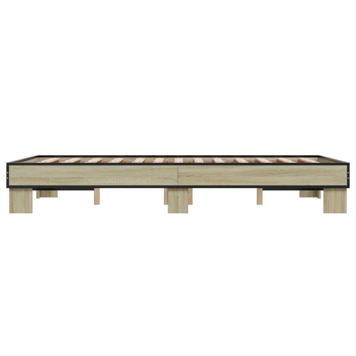 VIDAXL Cadre de lit sans matelas chene sonoma 120x200 cm
