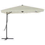 VIDAXL Parasol d'exterieur avec poteau en acier 250 x 250 cm Sable