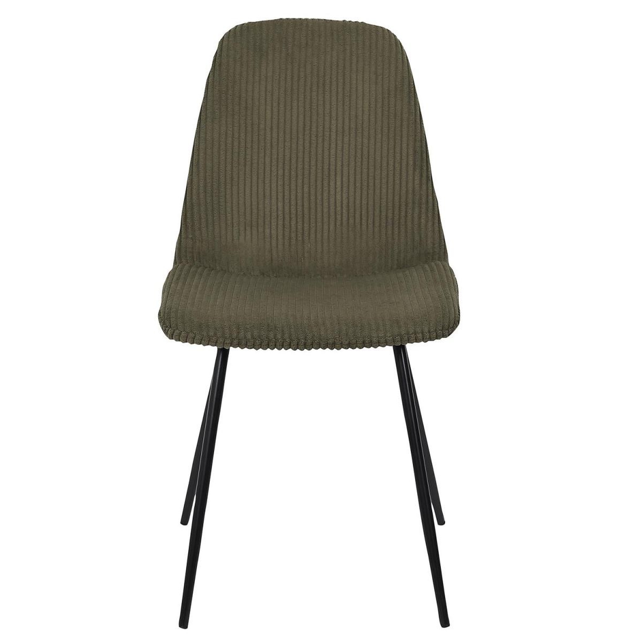 Voir la diapositive 3 : The Home Deco Factory Lot de 4 chaises côtelé  scott  84cm vert
