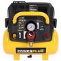 Voir la diapositive 3 : POWERPLUS Compresseur 1100w 6 litres Powerplus