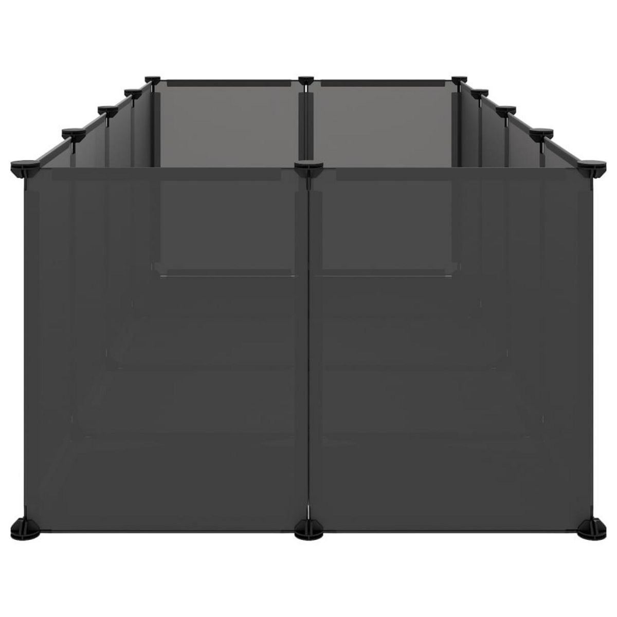 VIDAXL Cage pour petits animaux Noir 144x74x46,5 cm PP et Acier