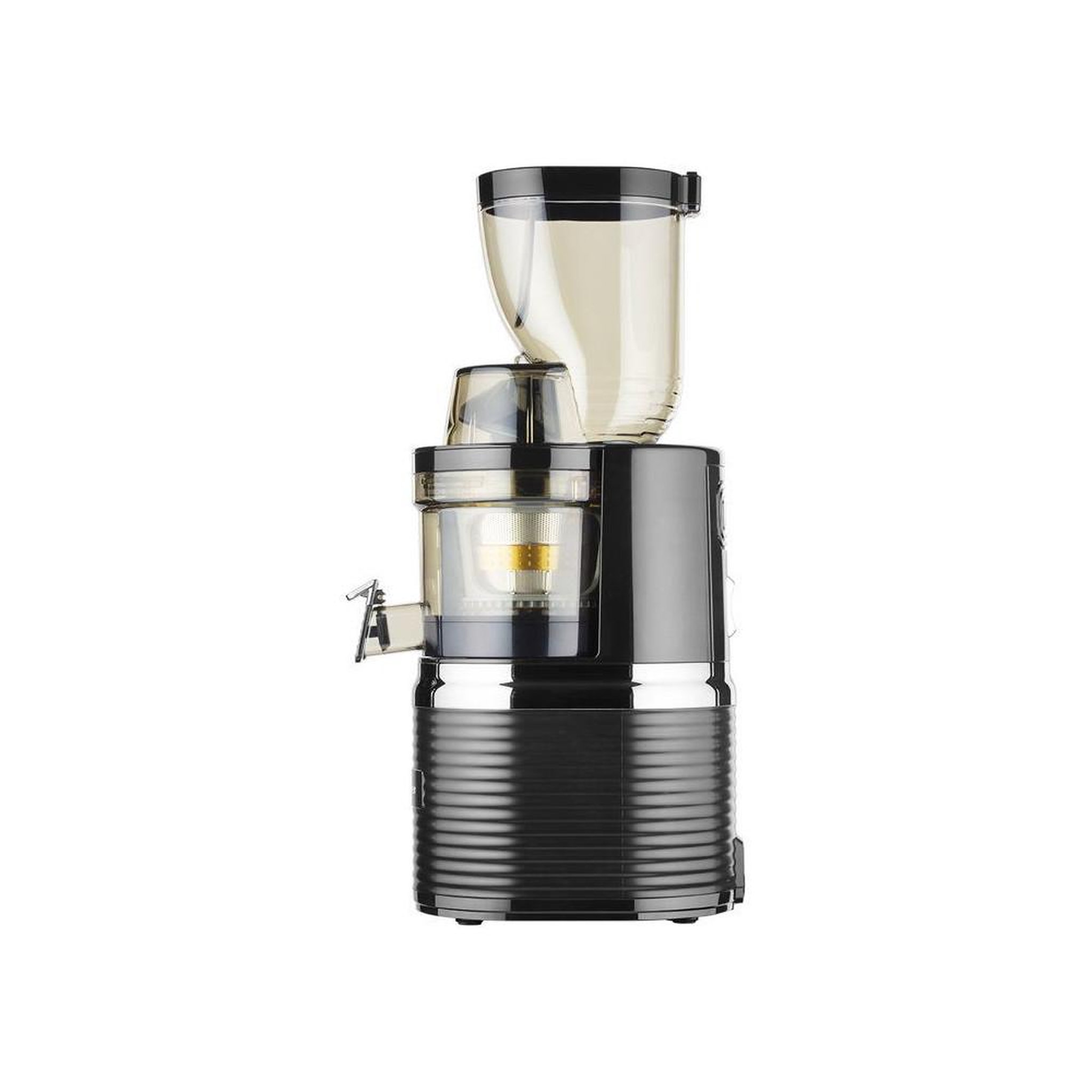 Voir la diapositive 2 : Presse-agrumes à extraction lente vertical 43 tr/min 200 W avec 3 filtres JS 8012, noir et argent