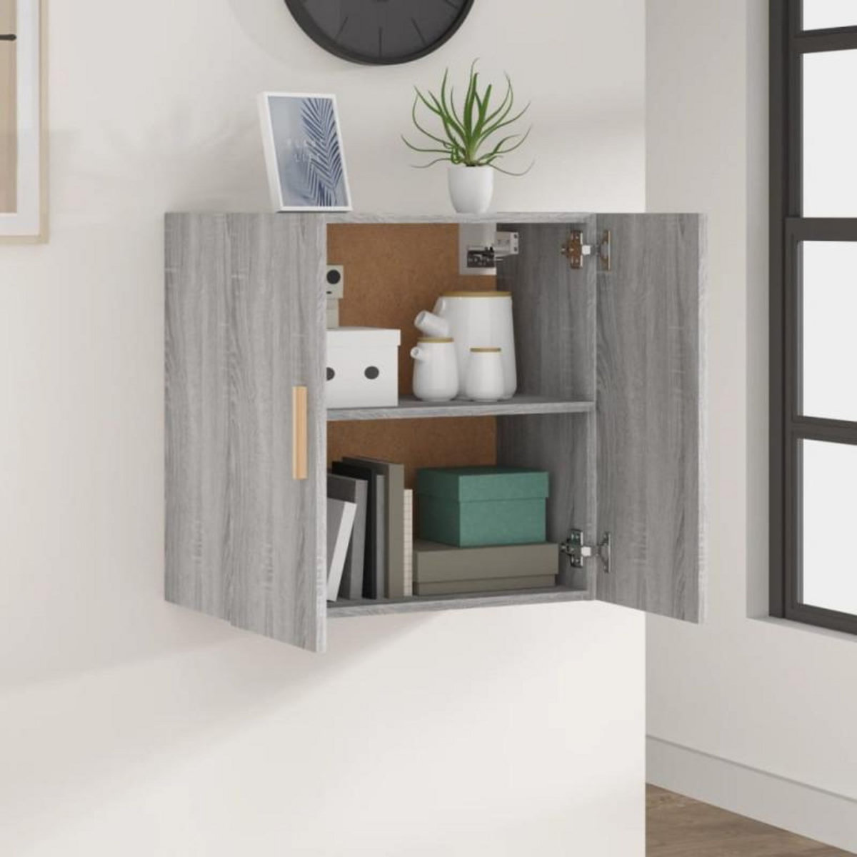 VIDAXL Armoire murale Sonoma gris 60x30x60 cm Bois d ingénierie