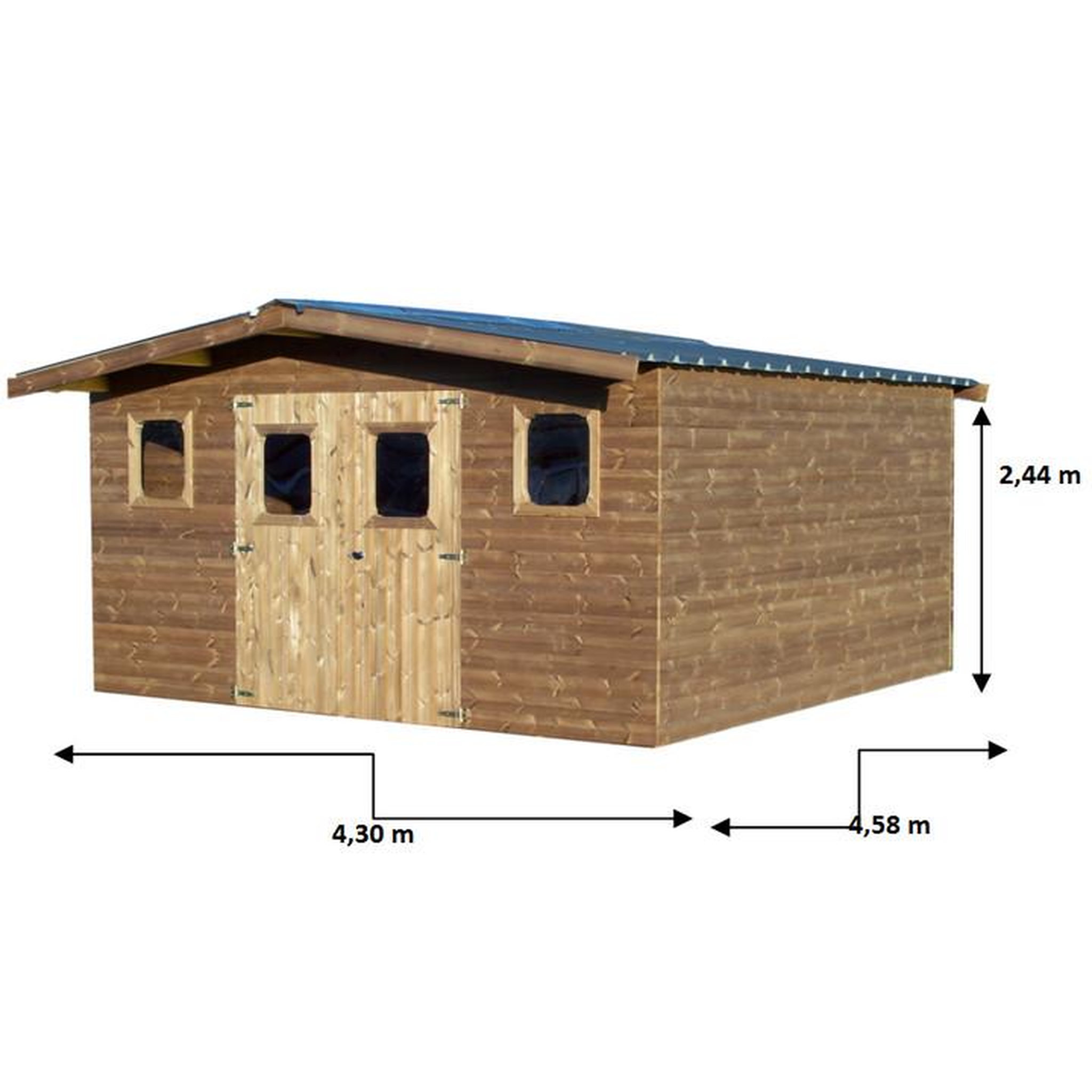 Voir la diapositive 3 : Hisense Abri de jardin 19,69m² brun doré - tha4040.02t