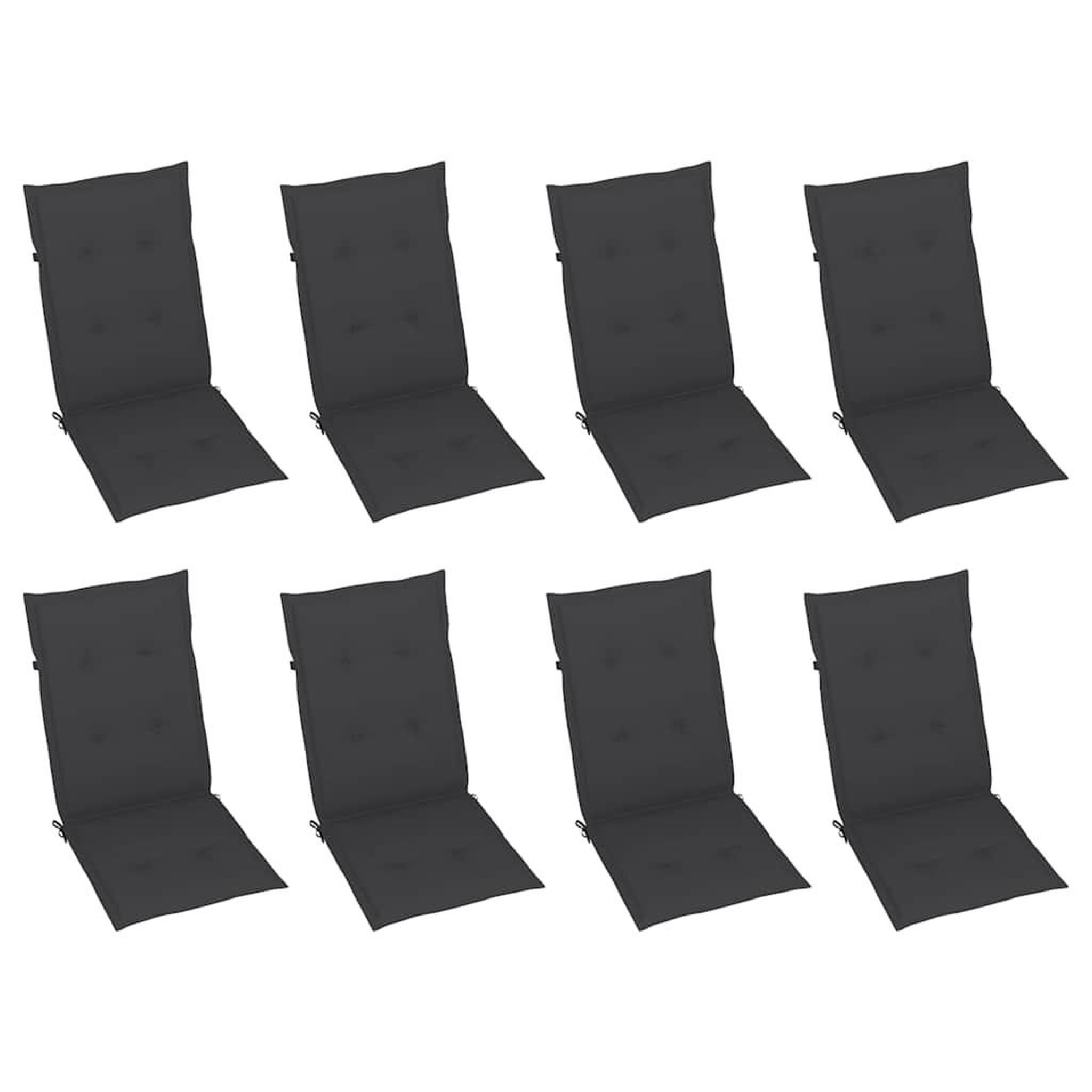 Voir la diapositive 5 : VIDAXL Chaises inclinables de jardin et coussins lot de 8 Gris Acacia