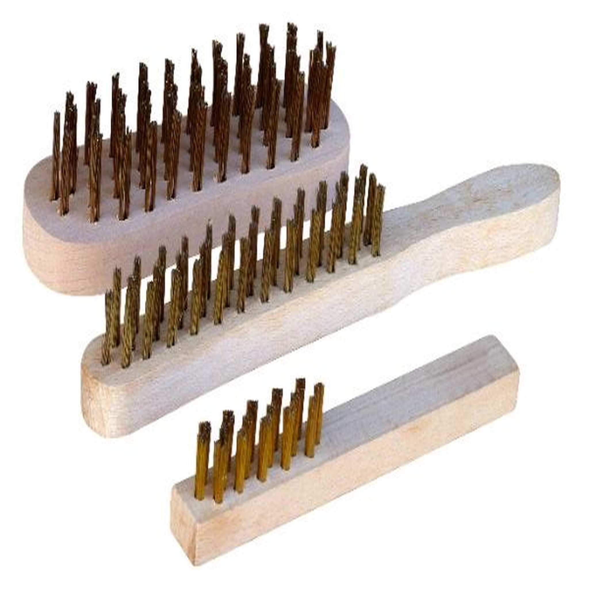 OUTIFRANCE Lot de 3 brosses à fils durs
