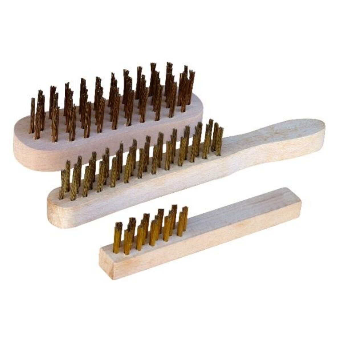 OUTIFRANCE Lot de 3 brosses à fils durs