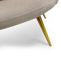Voir la diapositive 6 : Paris Prix Canapé 2 Places en Velours  Dabren  138cm Taupe