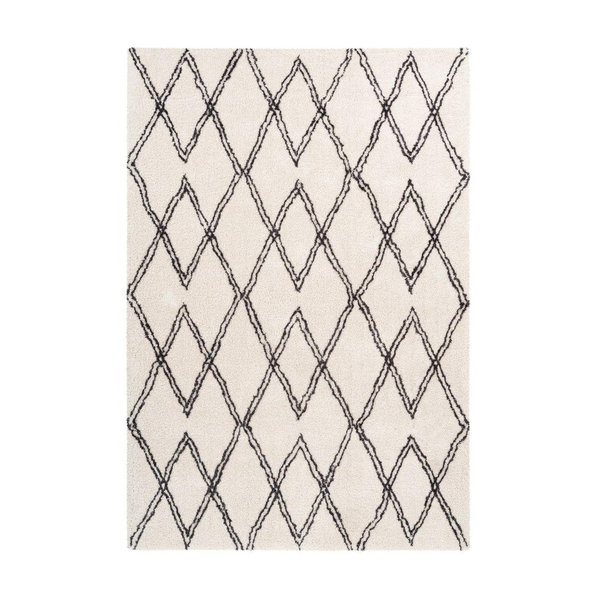 Paris Prix Tapis tissé géométrique  orlando  ivoire. Coloris disponibles : Beige