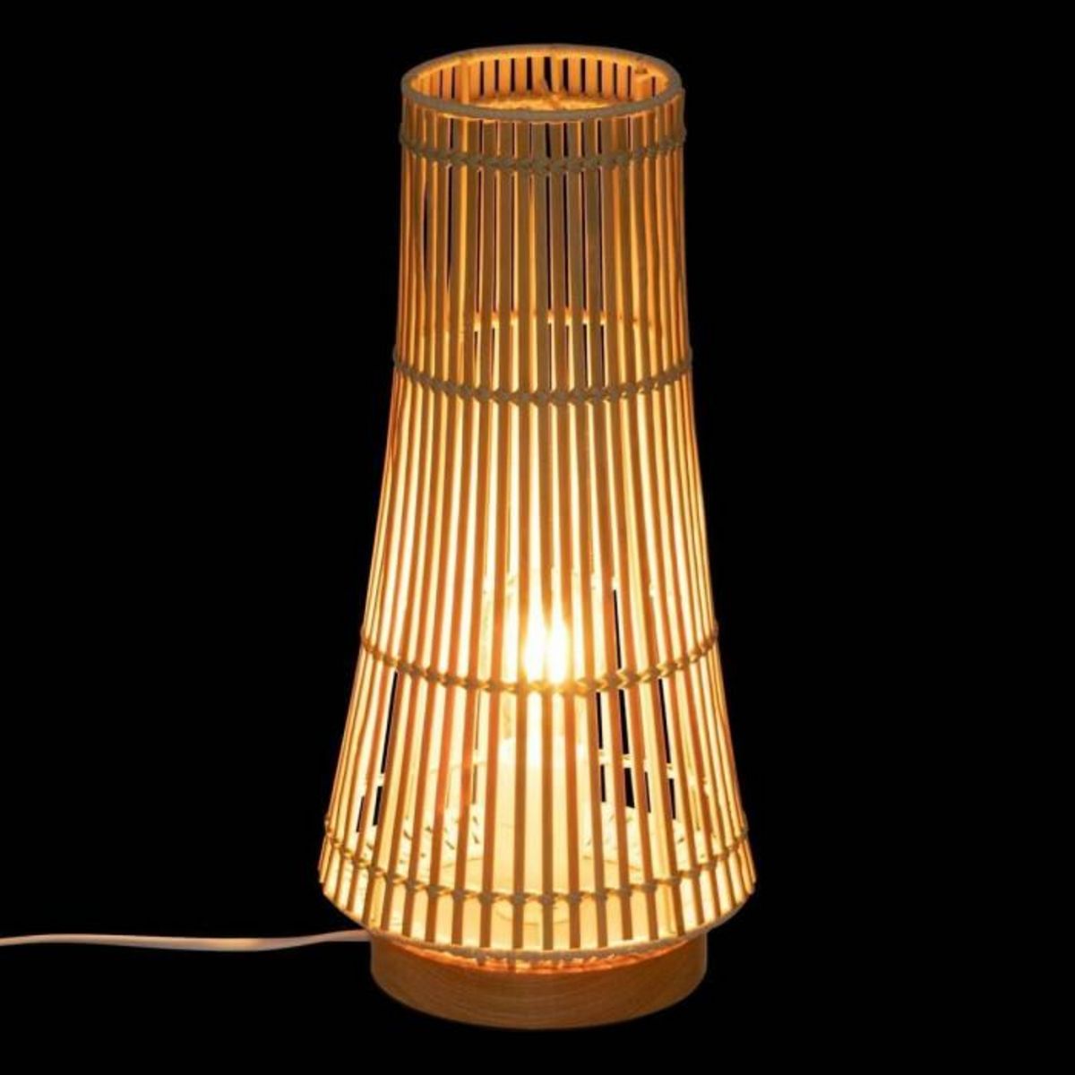 ATMOSPHERA Lampe à Poser en Bambou  Mahé  38cm Naturel