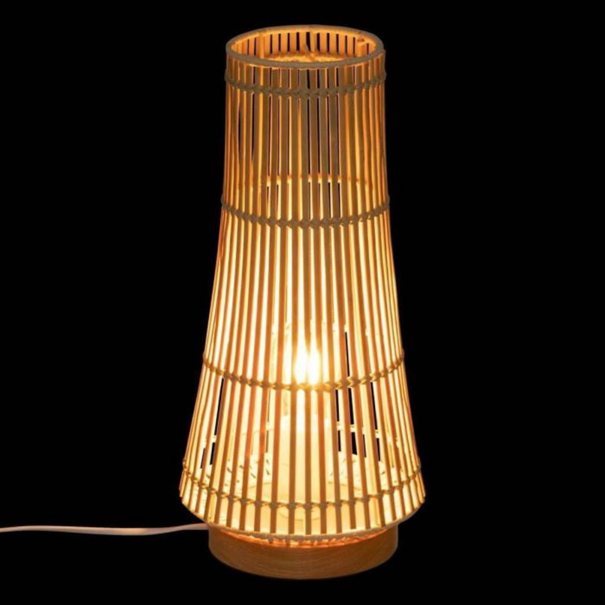 ATMOSPHERA Lampe à Poser en Bambou  Mahé  38cm Naturel
