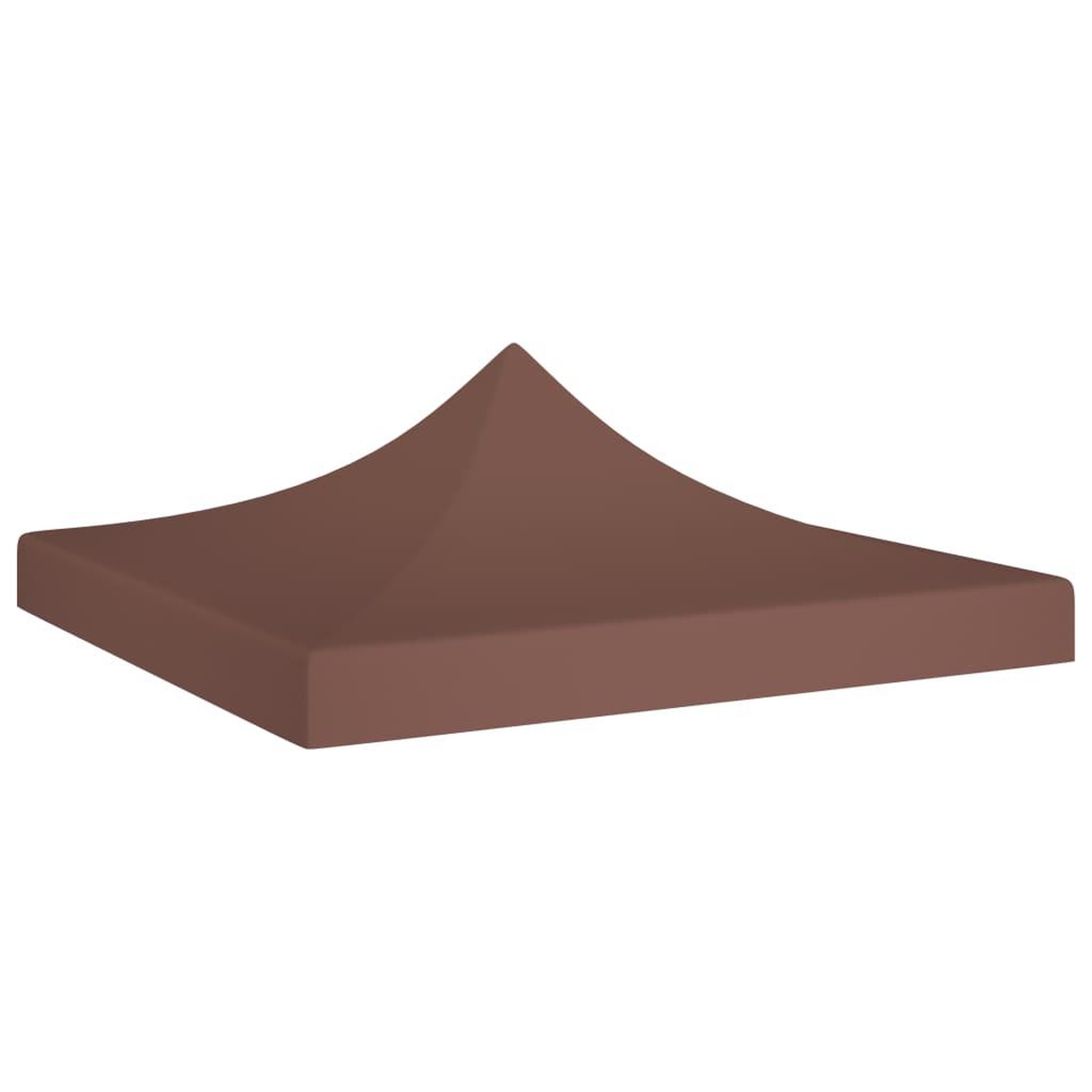 Voir la diapositive 2 : VIDAXL Toit de tente de reception 2x2 m Marron 270 g/m^2