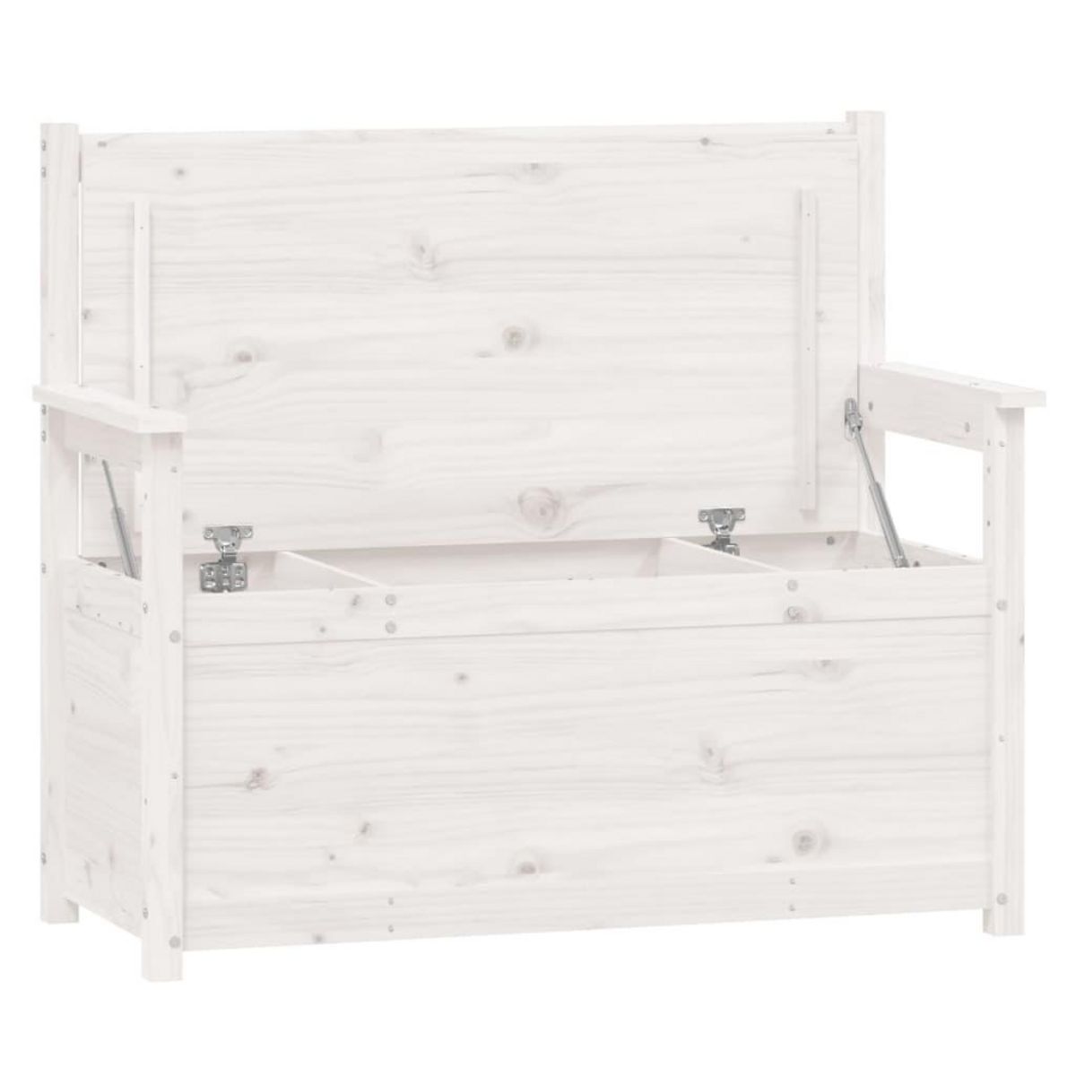 VIDAXL Banc Blanc 112,5x51,5x96,5 cm Bois de pin massif