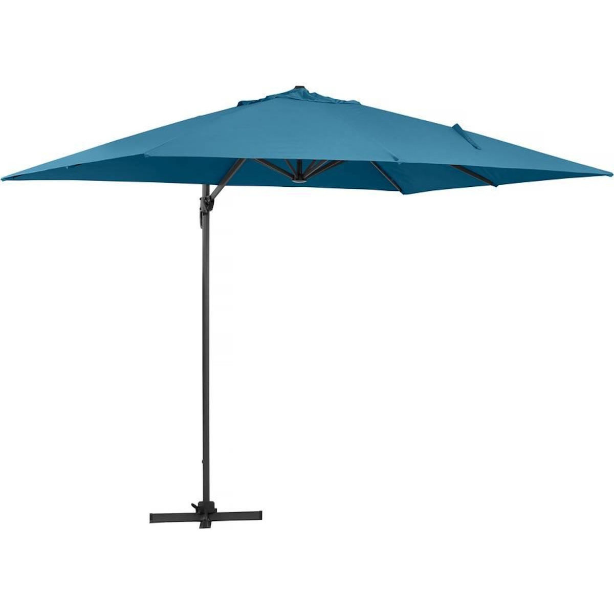 Habitat et Jardin Parasol jardin déporté Alu  Sun 4  - Rectangle - 3 x 4 m - Bleu - Dalles à lester incluses