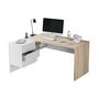 Voir la diapositive 1 : Bureau d'angle réversible droit ou gauche avec caisson 3 tiroirs L145cm OFFICIO