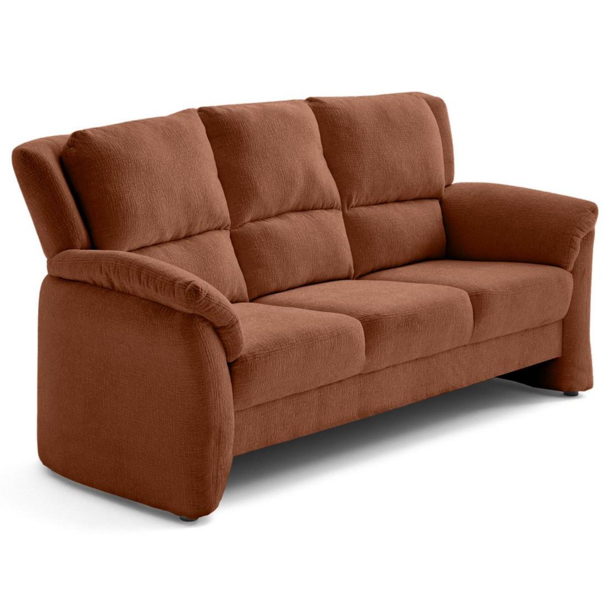 LISA DESIGN Bastille - canapé droit 3 places en tissu velours relief