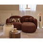 Voir la diapositive 1 : LISA DESIGN Velris - canapé d'angle droit 3 places en tissu moucheté