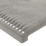 Voir la diapositive 5 : VIDAXL Tete de lit a LED Gris clair 144x5x118/128 cm Velours